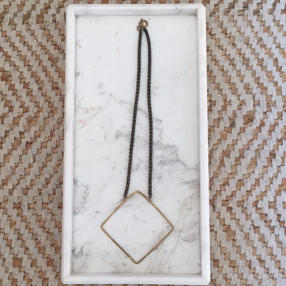 Handmade Geometric Metal Chain Necklace